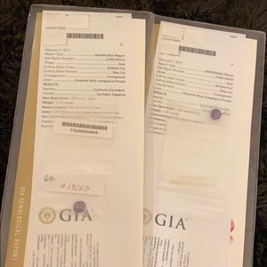 💎 Two GIA Oval Synthetic Sapphires – Certified & Stunning